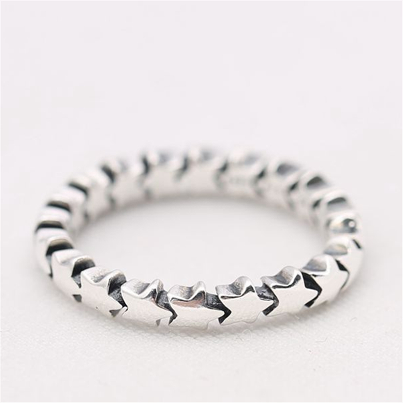 

Charm Ring Little Cute Star 925 Silver Fashion Women Jewelry Retro For European Style