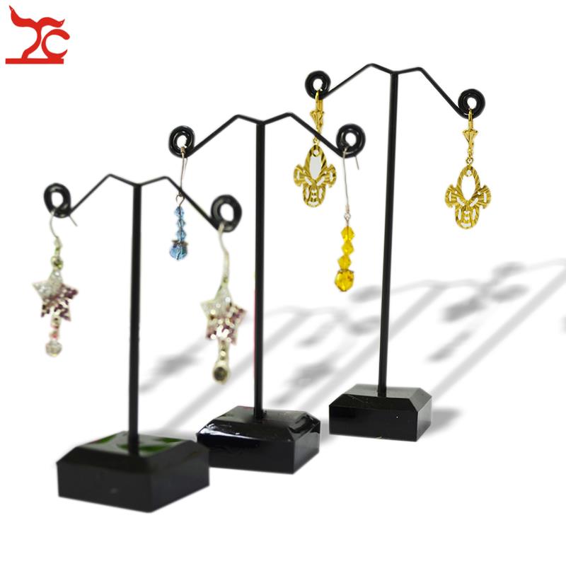 

3Pcs/Set Acrylic Earring Display Holder Black Earring Hook Rack Metal Earring Frame Stand Blank Clear Acrylic Shelf