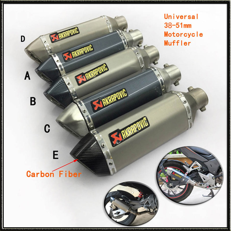 

Akrapovic 38-51mm Universal Motorcycle Modified Scooter Exhaust Muffler Pipe Vent Pipe For GY6 CBR CBR125 CBR250 CB400 CB600 YZF FZ400
