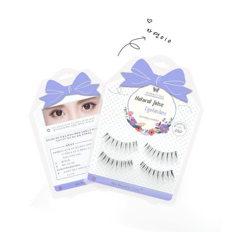 Korea False Eyelashes My Beauty Tool Super Natural Charm Curl Thick Eyelash Fake Eye Lash extensions Black Terrier Full Strip Lashes #010-image-372815687