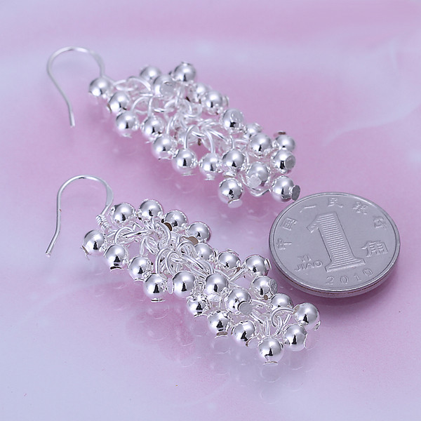 

Brand new sterling silver plate Grape Pearl Earrings DFMSE008,women's 925 silver Dangle Chandelier earrings 10 pairs a lot