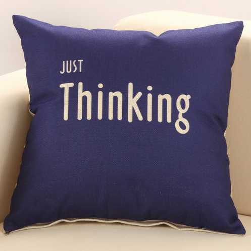 Vente en gros - Juste pensant à des couvre-oreillers de haute qualité de haute qualité, coussin de canapé décoratif / taies d'oreiller d'almofada