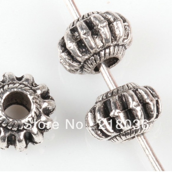 

500Pcs Antiques Silver Exquisite Spacer Beads Charm For DIY Jewelry Necklace Bracelet Handcraft Accessories Girls Bijoux M 601, Bronze;silver