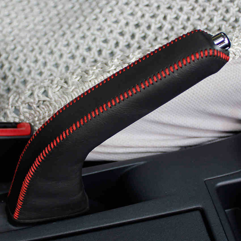 

Case for Mitsubishi Lancer-ex handbrake cover Car styling Genuine leather Handbrake Grips Interior decoration accessories Lever covers