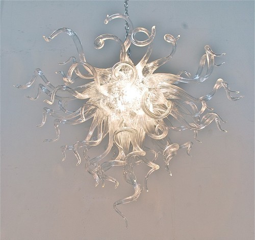 

Lamps 100% Mouth Blown Borosilicate Murano Chandelier Light Art Transparent Glass Lighting Modern Stair Chandeliers