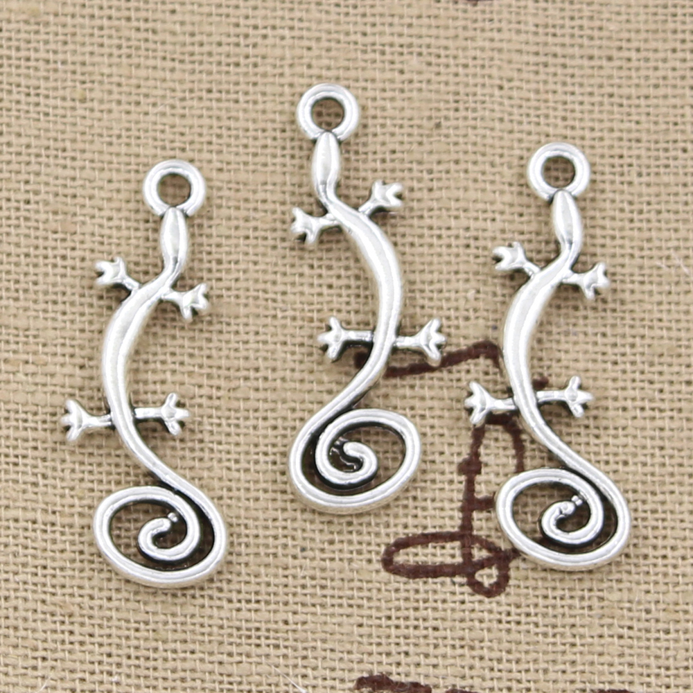 Lagarto Colgante Plata Tibetana Dijes Pack de 10 Geko