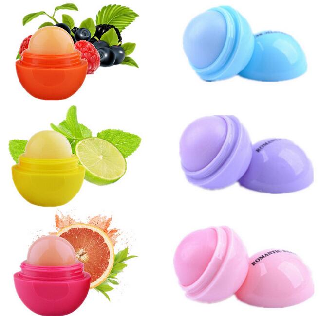 

3D Makeup Round candy color Moisturizing lip balm Natural Plant Sphere lip gloss Lipstick Fruit Embellish lip smacker