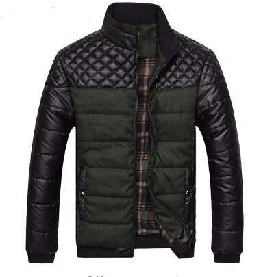 Mens Autumn Jackets And Coats Business Leisure Slim Fit Stand Collar Cotton Clothing Plus Size Quilted L-4xL