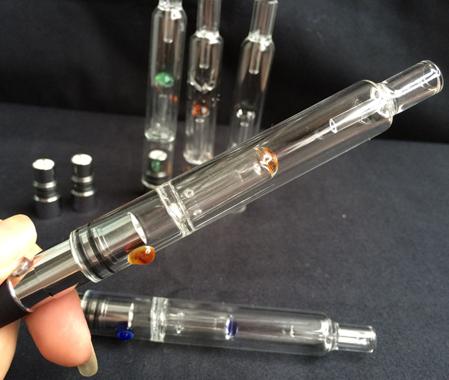 

Newest Pyrex Glass Water Atomizer Hookah Pen Smoking Pipes E Cig Tank Dry Herb Wax Vaporizer Glass Shisha Atomizer for EGO Evod Battery