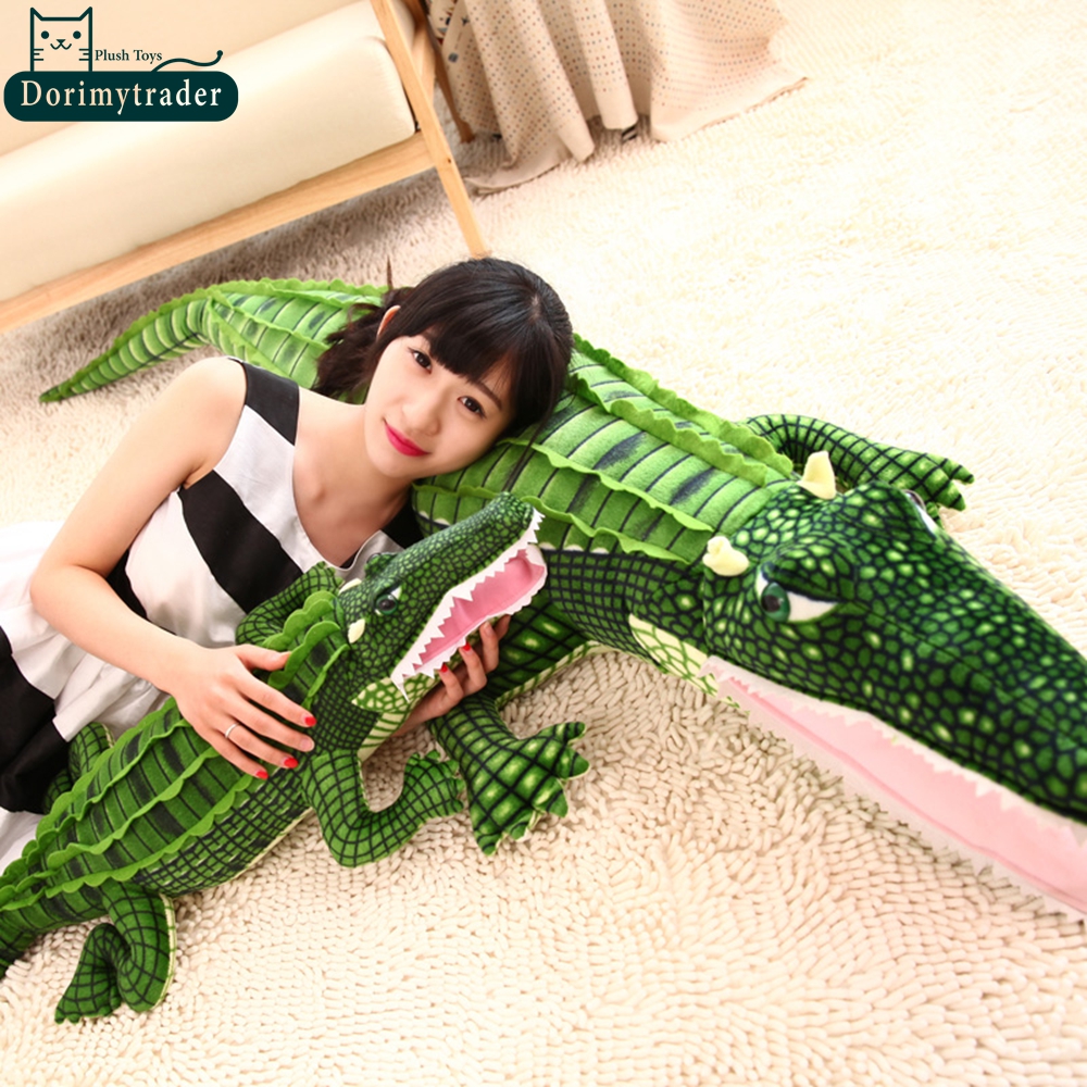 

Dorimytrader Hot 79'' / 200cm Funny Stuffed Soft Plush Lovely Large Simulated Animal Crocodile Toy, Nice Baby Gift, Free Shipping DY60721, Green