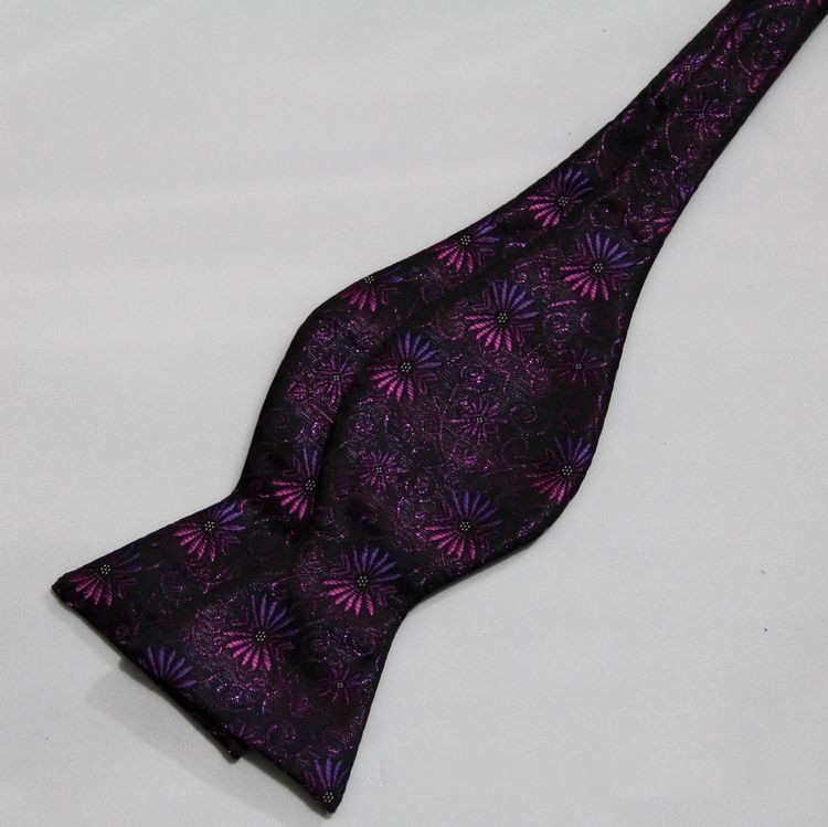 

Mens loose bowtie hand floral 100%polyester butterfly Jacquard Woven Silk Self Bow Tie paisley printed Bowties 2pcs/lot