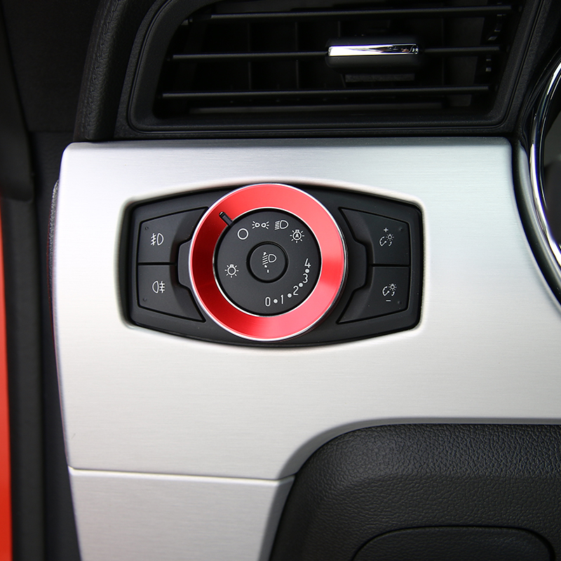 

Headlamps Headlights Decoration Ring Covers Fit For Ford Mustang 2015-2016 Interior Accessories All Surround Design Aluminum Alloy Car