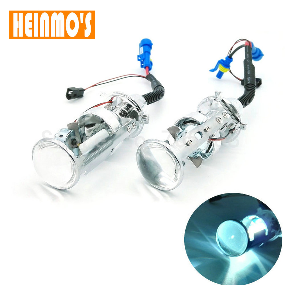 

PAIR bi-xenon lens H4 Bi Xenon Car HID Projector lens car hid projector lens headlight Headlamp for universal car truck H4 Hi low 43k 6k 8k