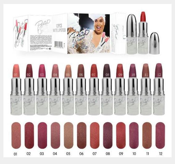 

Free Shipping NEW top quality Makeup Matte Lipstick makeup lip gloss 12 Different colors(12Pieces/Lot), Mixed color
