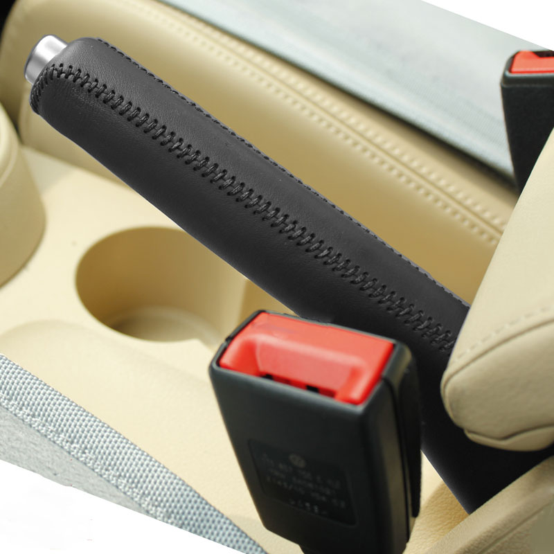 

For Volkswagen VW Touran handbrake cover Genuine leather handbrake cover Auto interior decoration DIY handbrake cover