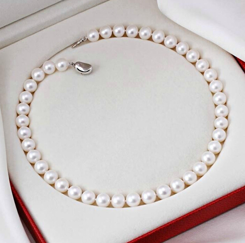

New Fine Pearls Jewelry NATURAL 10-11MM SOUTH SEA WHITE ROUND PEARL NECKLACE 18" silver