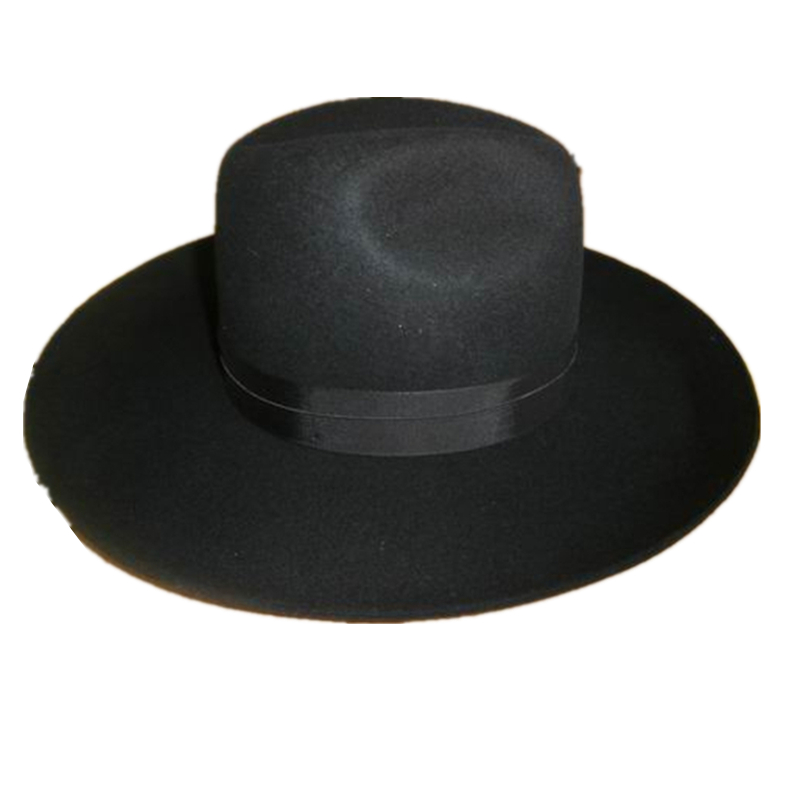 

Wholesale-Israel Jewish Hat/ Wool Hasidic Jew Fedora Cap + Wide Brim 10 cm