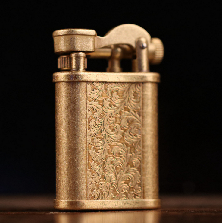 

Vintage Cigarette kerosene Lighter Table Handmade Retro Metal Brass Lighter