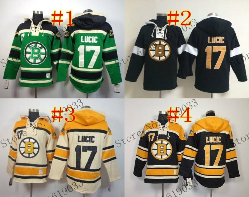 2016 New, New Arrival Mens Boston Bruins Hoodie Jerseys #17 Milan Lucic Ice Hockey Hoodie,All Name Number Stitched,Accept Mixed Order