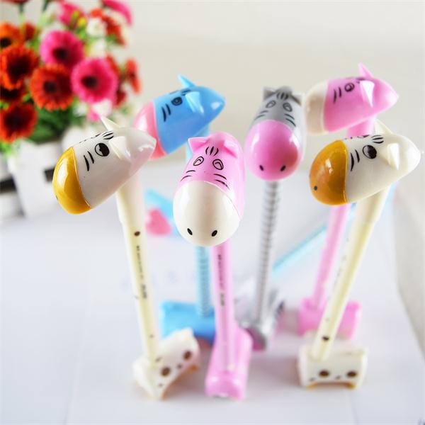 

Kawaii hippo head cute ballpoint pen school supplies office supplies Fluently writing cute gel pens blue ink ballpen