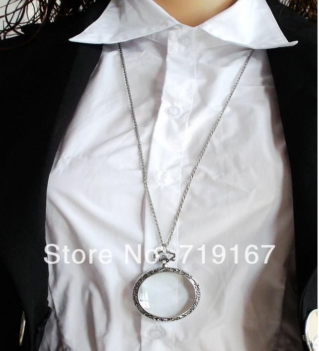 

wholesale new Vintage Quality Monocle Magnifier Magnifying glasses Necklace, antique jewelry 30pcs DHL/FEDEX free shippment