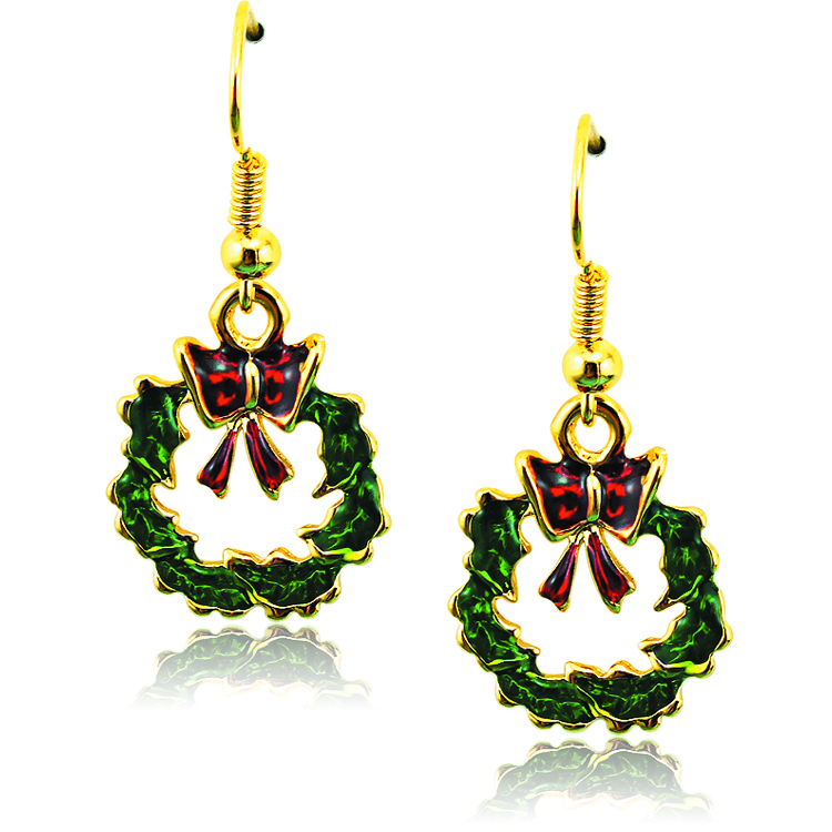 

Wholease Christmas Gifts Charms Earrings Fashion 2 Color Dangle Bouquet Leaf Statement Earrings For Women Jewelry