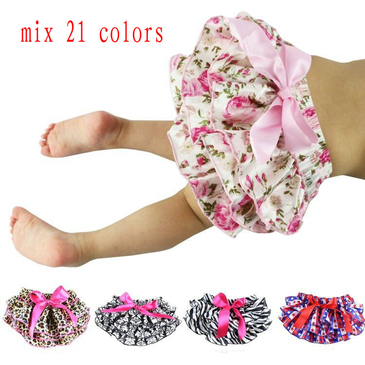 

Mix 21 colors Baby Bloomers Girls Pettiskirt TUTU underwear Panties Toddle Kids Underpants infant newborn ruffled satin PP pants Kids Cloth, 21 colors;tell me color number