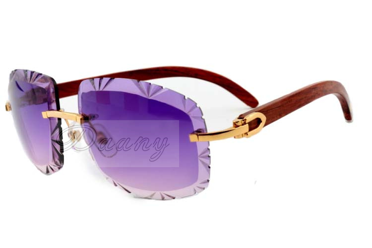 

17 Factory Outlet Jindian fashionable high-grade engraving sunglasses 8300075 Natural wooden temple legs sunglasses, glasses size: 60-18-135