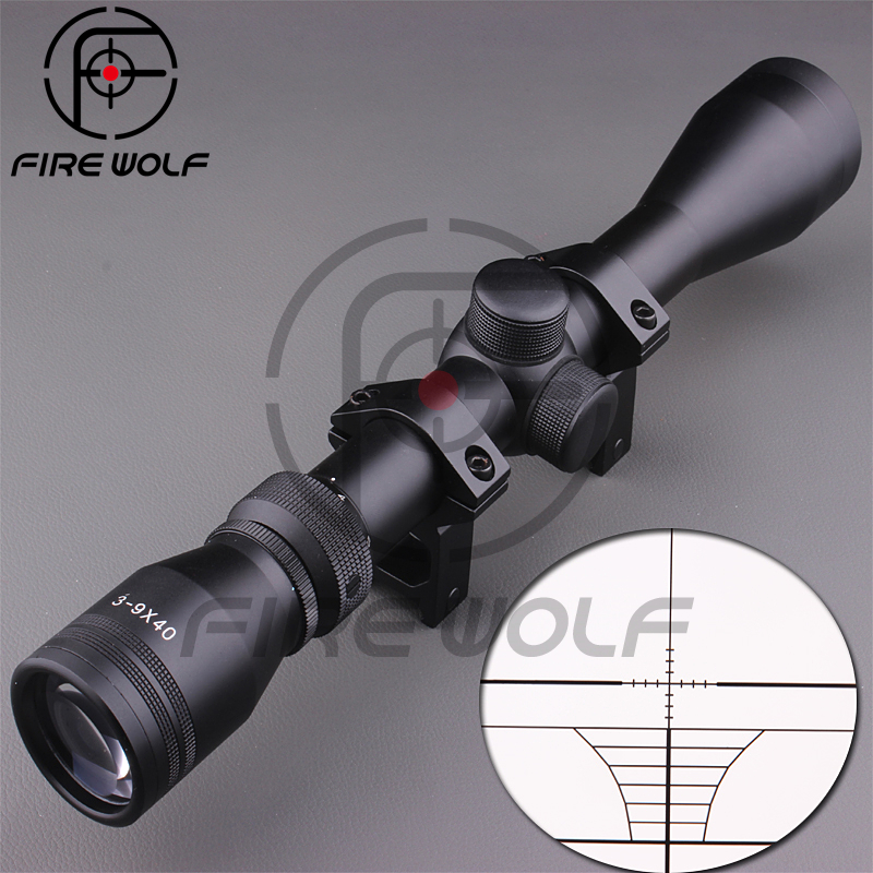 

Direct Selling New Lens 3-9x40 Mil Dot Air Rifle Gun Hunting Scope Telescopic Sight Riflescope + 11/21mm Mounts