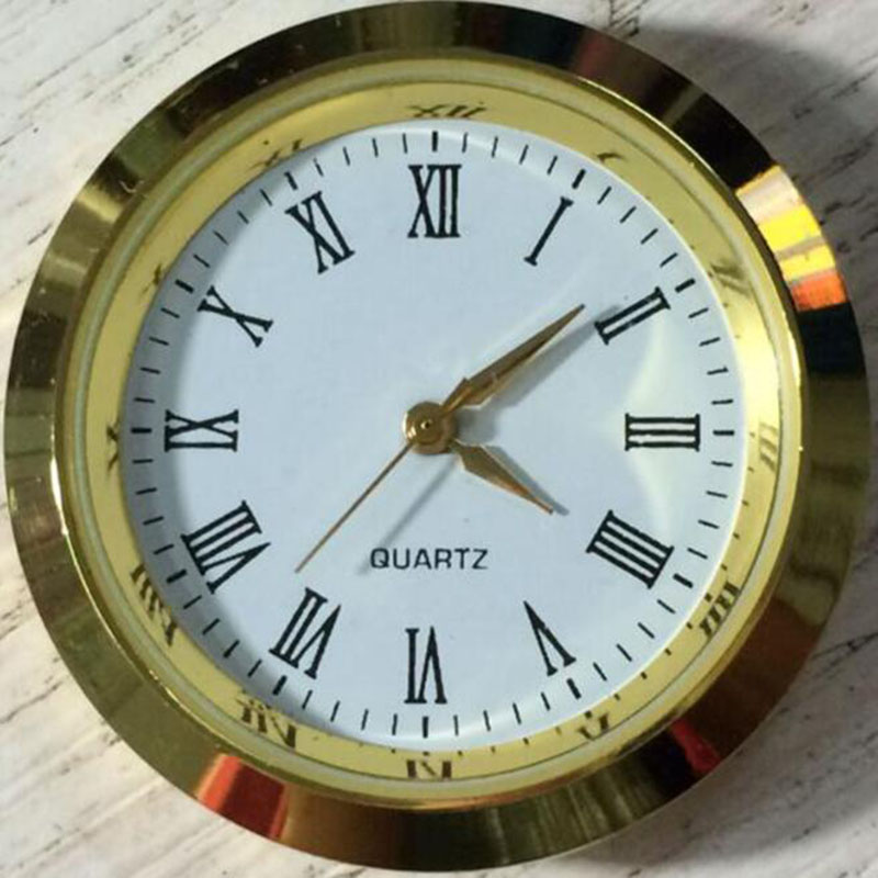 

37mm Mini Insert Clock Watch Japanese Movement Gold Metal Fit up Clock Insert Roman Mumerals Clock Accessories