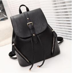 

Backpacks Simple Fresh Madam Bag Personalized School Travel Black Branded Bags College wind travel bag style PU leather female backpack, Pink