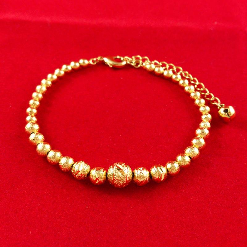 Livraison gratuite rapide Bijoux de mariage raffinés Bracelet en or 24 carats, bracelet en or unisexe Largeur : 8 mm Longueur : 18,5 peut être ra