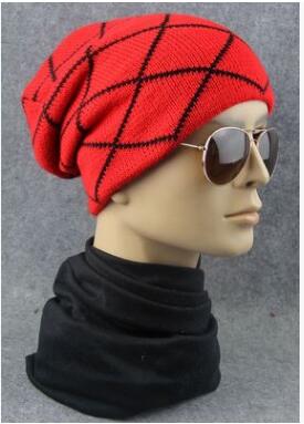 

New winter and winter striped caps, men's warm woolen hats, European and American knitted hats, Beige