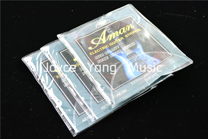 

3 Sets of Aman AE190 Electric Guitar Strings 1st-6th Strings 009-042 Extra Light Special Strings Free Shipping Wholesales
