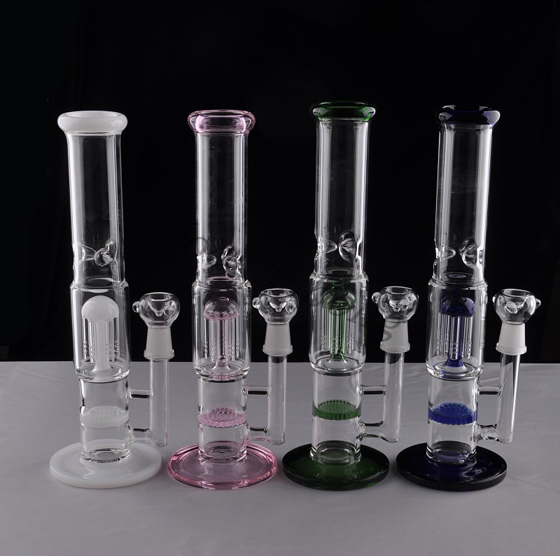 

Color Glass Water Bong Smoking Hookahs Oil Rig Ice Catcher Bongs Two Function Bubbler Can For Tobacco And Dab Rigs