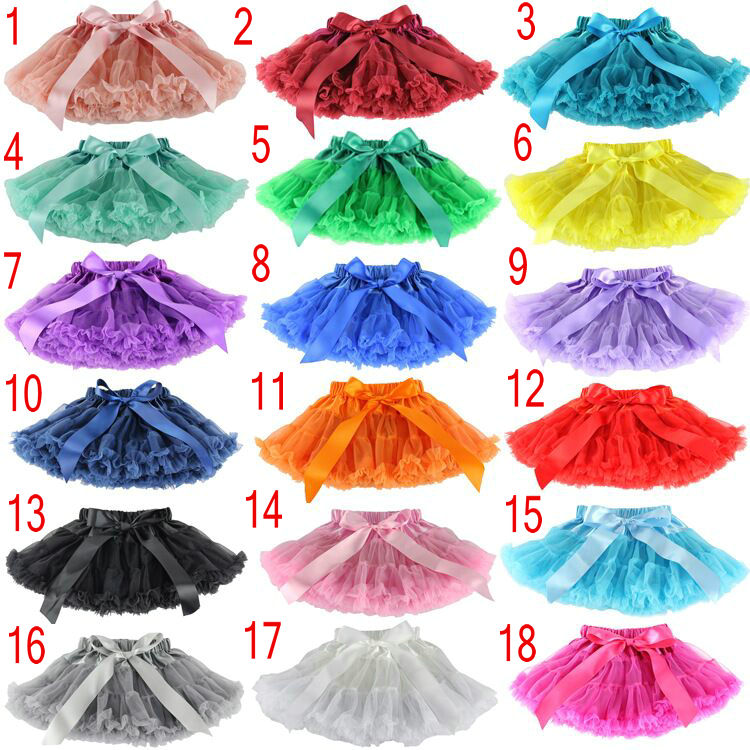 

Retail Christmas baby girl designer clothes pettiskirts Tutu Skirts Children Ball Gown Pleated Skirt Dancewear Children Princess Dress, 18 colors;tell me color number