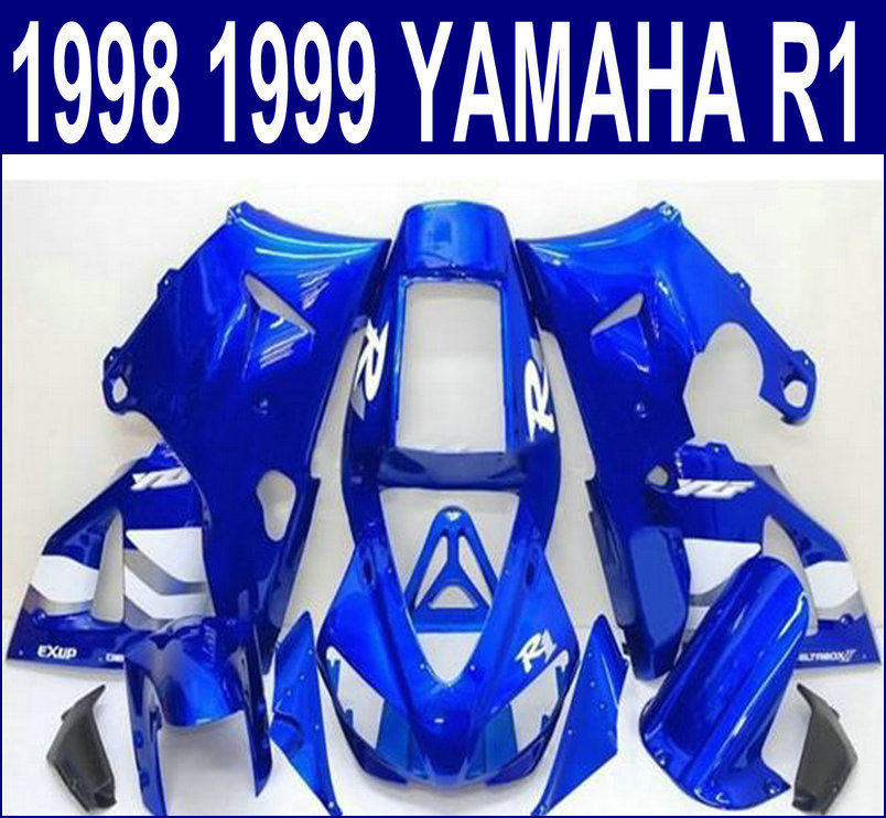 

Injection molding free shipping bodywork set for YAMAHA YZF R1 fairings 1998 1999 98 99 YZF-R1 blue black motorcycle fairing kit YP66, Same as the picture shows