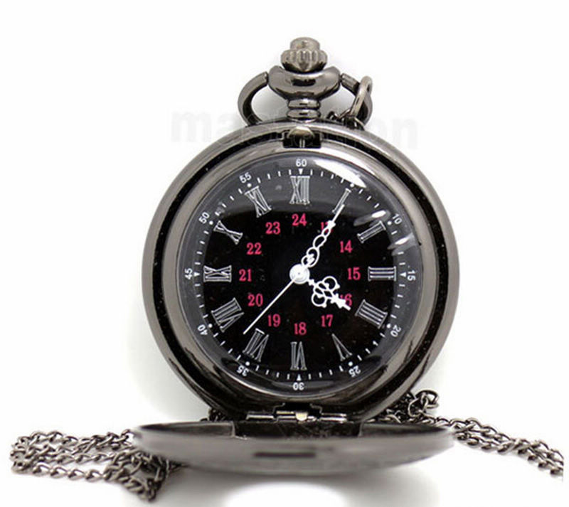 

black classic Roman Pocket watch vintage pocket watch Men Women antique models Tuo table watch PW025