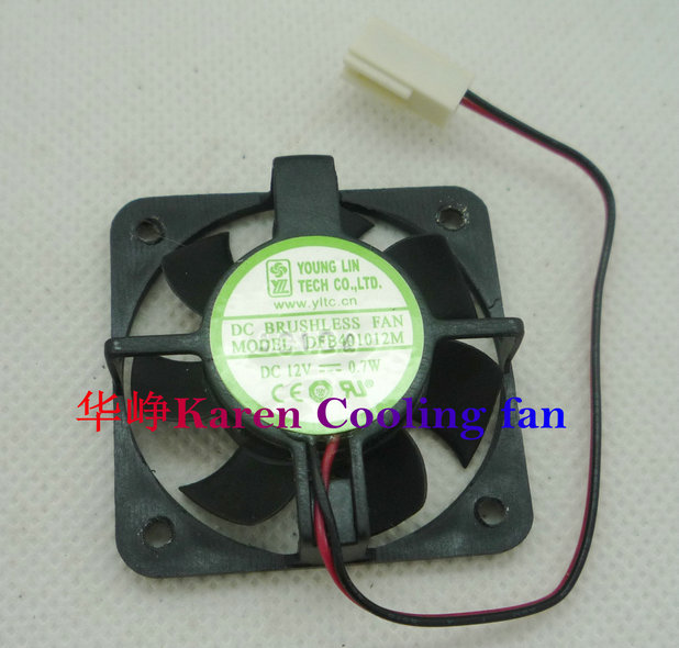 

YOUNG LIN DFB401012M 40*10MM 12V 0.7W 2wiredouble ball cooling fan