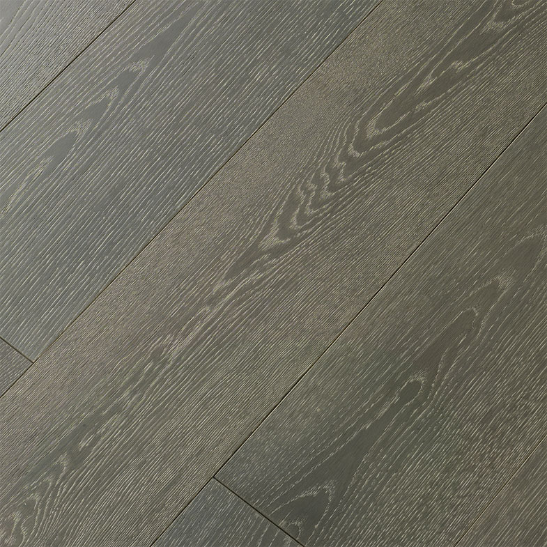 Brushed white oil wood floor antique surface finished furniture interior Large living room Crack flooring European style wooden Simple Old Ship-image-254280391