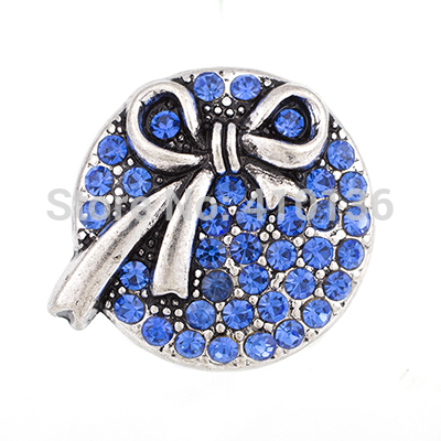 

NSB2041 Fashion Snap Buttons Jewelry Crystal Ribbon Snaps 18mm Buttons High Quality 3 Colors Flower Desgin