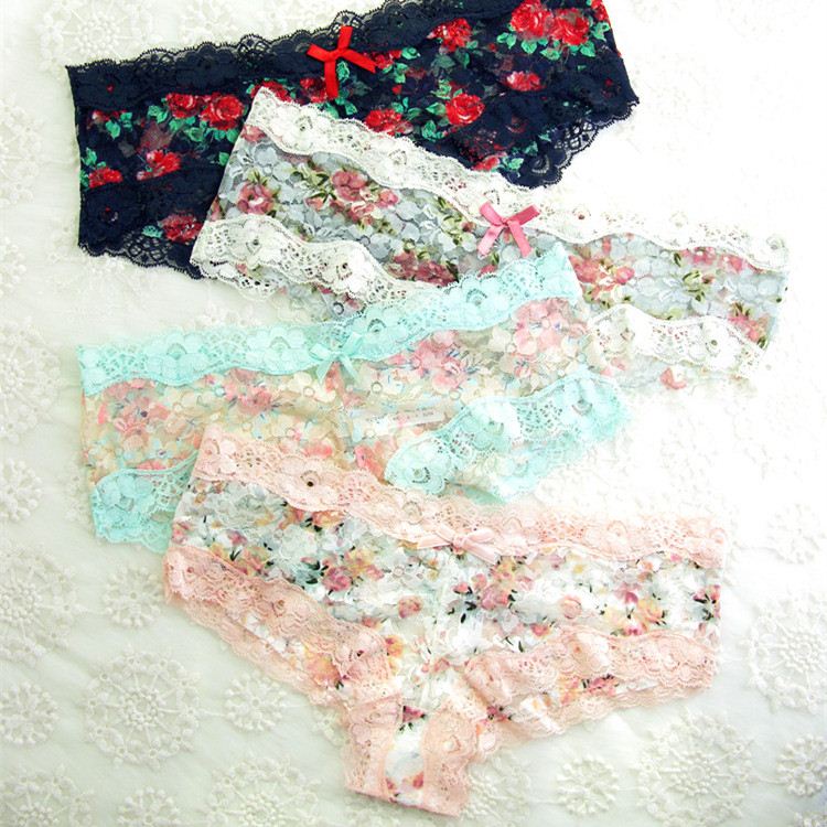 

w1028 Underwear Women Sexy Panties Sexy Lingerie Pink Hipster Briefs Panty Boyshorts PM014, Random color