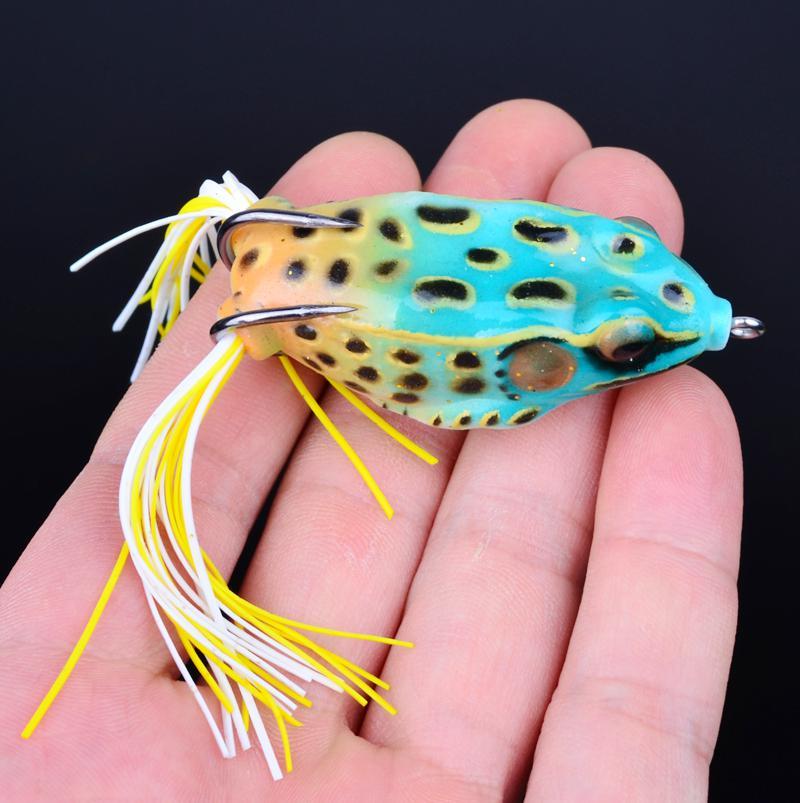 

High Quanlity Soft Plastic Ray Frog Snakehead Lure 2 hooks Fishing Bait 5.5cm 12g freshwater Crankbait Artificial Lures