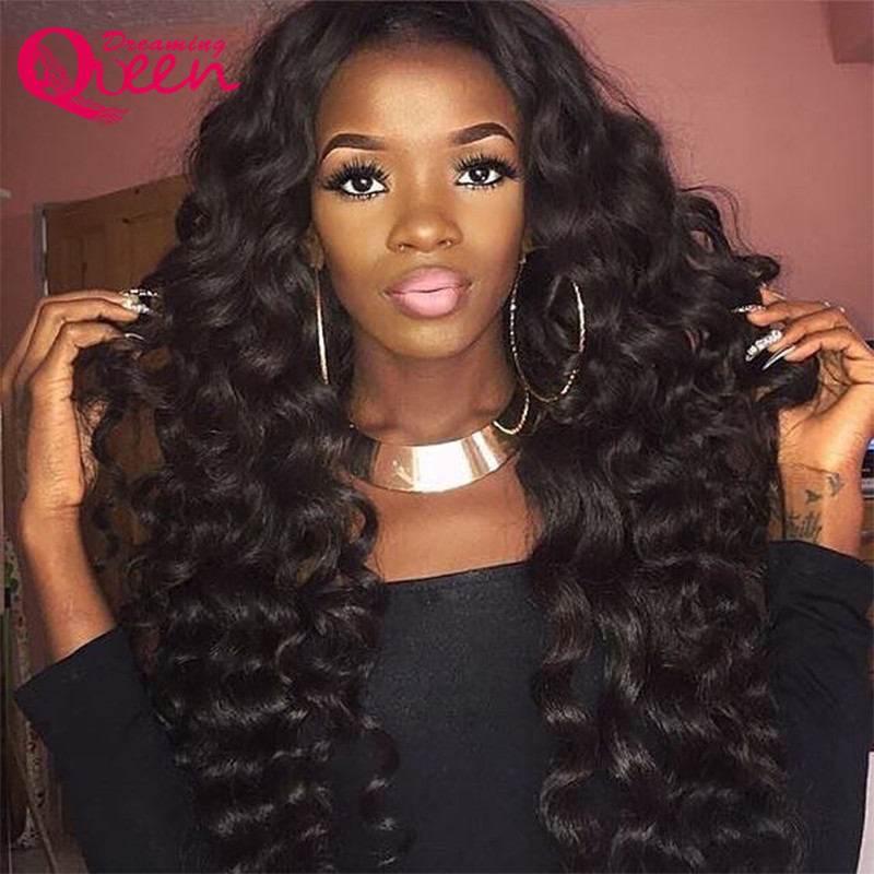 

Brazilian Human Hair Loose Wave Wig 13x4 Lace Frontal 130% Density Virgin Hair Lace Frontal Wigs for Black Women Loose Deep Wave With Baby Hair, Natural color