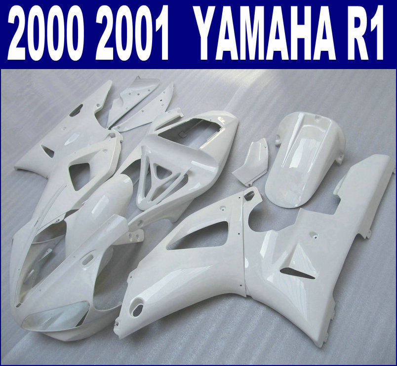 

Free customize fairing kit for YAMAHA 2000 2001 YZF R1 bodykits YZF-R1 00 01 all white fairings set BR9+7 gifts, Same as picture