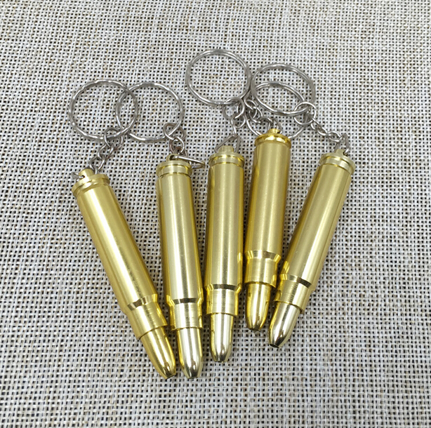 

Free Shipping 12pcs/lot Mini Gold Funky Metal Smoking Pipe portable Keychain pipes as gift for men