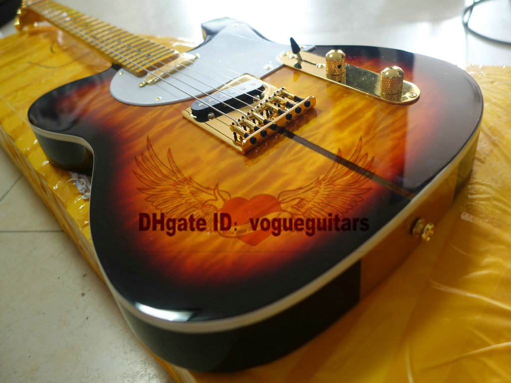 

High Quality Merle Haggard Guitar TUFF DOG Tone Sunburst Electric Guitar HOT