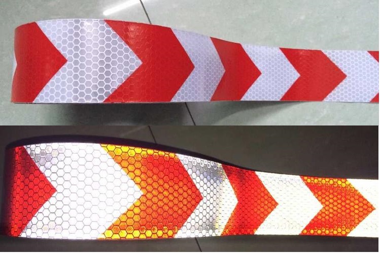 

5cm*25M Reflective Arrow Guide Traffic Signal Adhesive Tape Warning Sticker For Truck Car Motorcycle