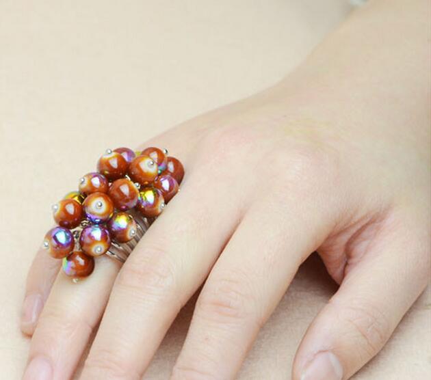 

12pcs/lot Mix Style Crystal Fashion Cluster Ring For DIY Jewelry Gift Craft RI57