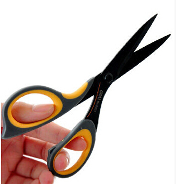 

Wholesale-2pcs/lot 7 inches stainless scissors high quality durable multiuse scissors for office and school Deli 6027